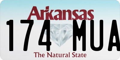 AR license plate 174MUA