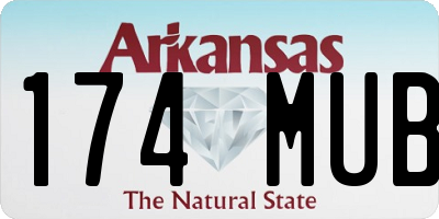 AR license plate 174MUB