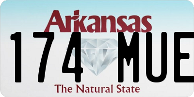 AR license plate 174MUE