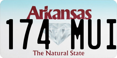 AR license plate 174MUI