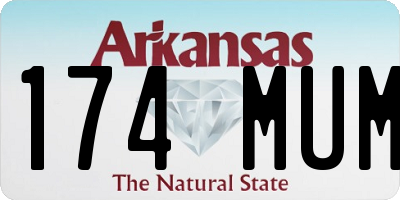 AR license plate 174MUM