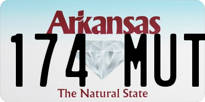AR license plate 174MUT