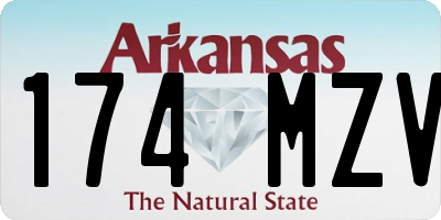AR license plate 174MZV