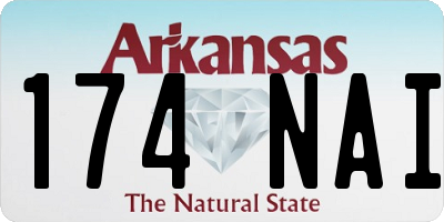 AR license plate 174NAI