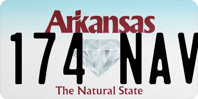AR license plate 174NAV