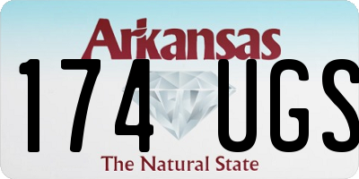 AR license plate 174UGS