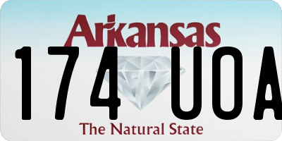 AR license plate 174UOA