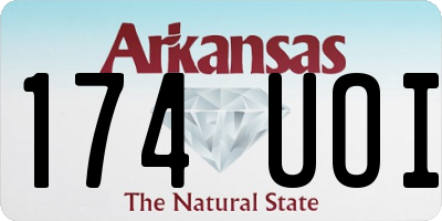 AR license plate 174UOI