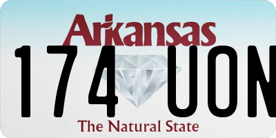 AR license plate 174UON