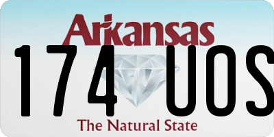 AR license plate 174UOS