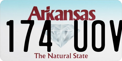 AR license plate 174UOV