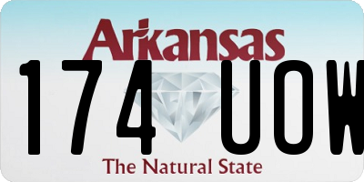 AR license plate 174UOW