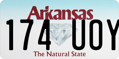 AR license plate 174UOY