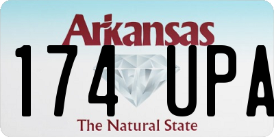 AR license plate 174UPA