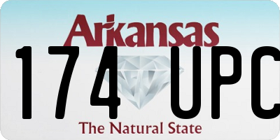 AR license plate 174UPC
