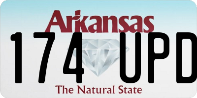AR license plate 174UPD