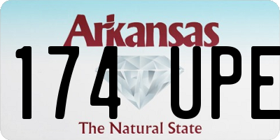 AR license plate 174UPE