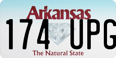 AR license plate 174UPG