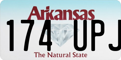 AR license plate 174UPJ