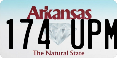AR license plate 174UPM