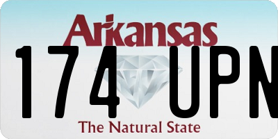 AR license plate 174UPN