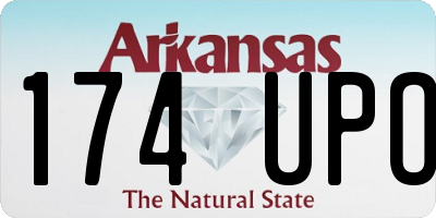 AR license plate 174UPO
