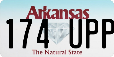 AR license plate 174UPP