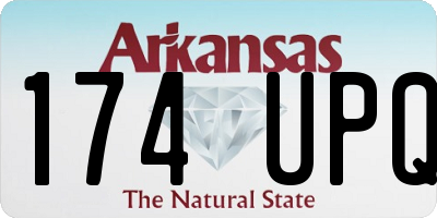 AR license plate 174UPQ