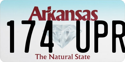 AR license plate 174UPR