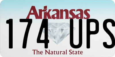 AR license plate 174UPS