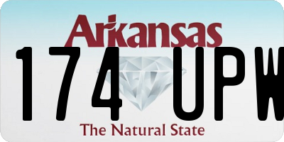 AR license plate 174UPW