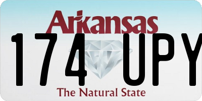 AR license plate 174UPY