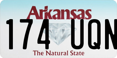 AR license plate 174UQN