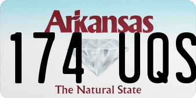 AR license plate 174UQS