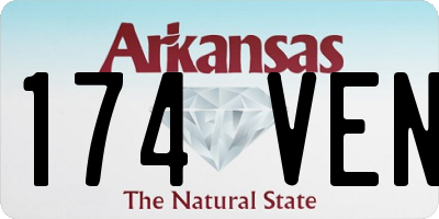 AR license plate 174VEN