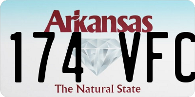 AR license plate 174VFC