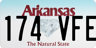 AR license plate 174VFE