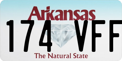 AR license plate 174VFF