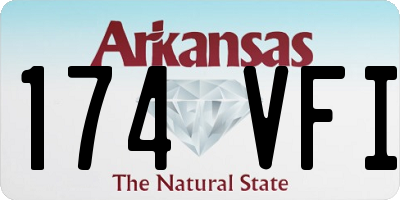 AR license plate 174VFI