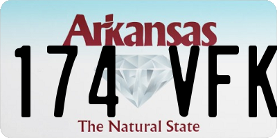 AR license plate 174VFK