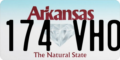 AR license plate 174VHO