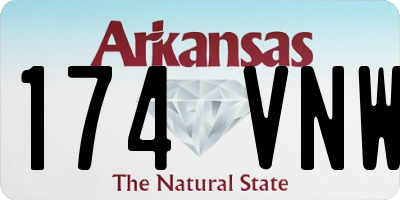 AR license plate 174VNW