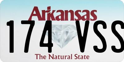 AR license plate 174VSS
