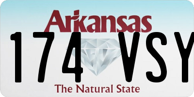 AR license plate 174VSY