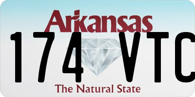 AR license plate 174VTC