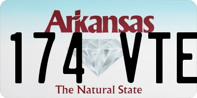 AR license plate 174VTE