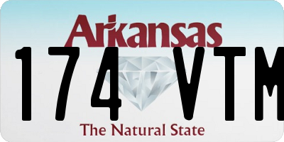 AR license plate 174VTM
