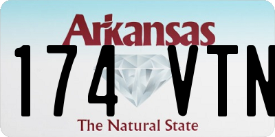 AR license plate 174VTN