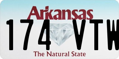 AR license plate 174VTW