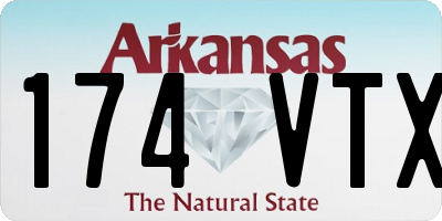 AR license plate 174VTX